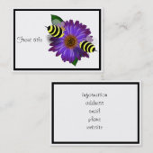 Niedliche Bienenversammlung zur Lila Blume Visitenkarte (Vorne/Hinten)