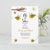 Niedliche Bienenvölker - Aufdeckung einer Einladun Einladung (Stehend Vorderseite)