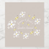 Niedliche Bienenvölker-Daisy Weinetikett (Einzelnes Label)