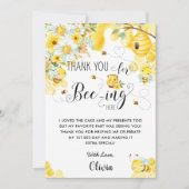 Niedliche Bienenvölker Elfenbeinblume Geburtstagsp Dankeskarte (Vorderseite)