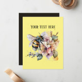 Niedliche Bienenvölker fügen Nachricht hinzu Mitteilungskarte (Vorderseite/Rückseite Beispiel)