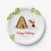 Niedliche Bienenweihe Pappteller (Vorderseite)