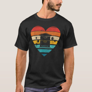 Niedliche Bienenzucht Retro-Herz Form Vintag T-Shirt