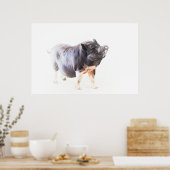 Niedliche Big Pig Farm Art Poster (Küche)