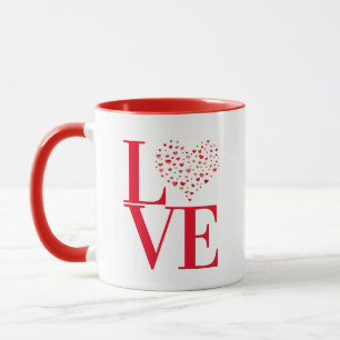 Niedliche Big Red Liebe Herz Valentinstag Tasse