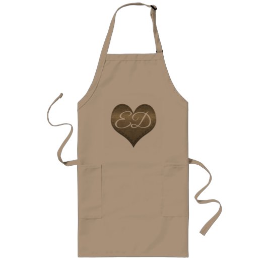 Niedliche Big Sweet Heart Add Initials Schürze (Vorne)