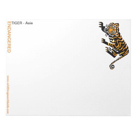 Niedliche bigcat - TIGER - Konservierung - Notizblock (Vorderseite)