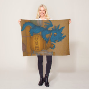 Niedliche Biggye-Baby-Blue-Sturm-Drachen-Cookies F Fleecedecke