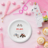 Niedliche Bikes kombiniertes Thema Geburtstag Pappteller (Party)