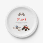 Niedliche Bikes kombiniertes Thema Geburtstag Pappteller (Vorderseite)