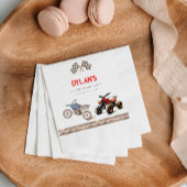 Niedliche Bikes kombiniertes Thema Geburtstag Serviette