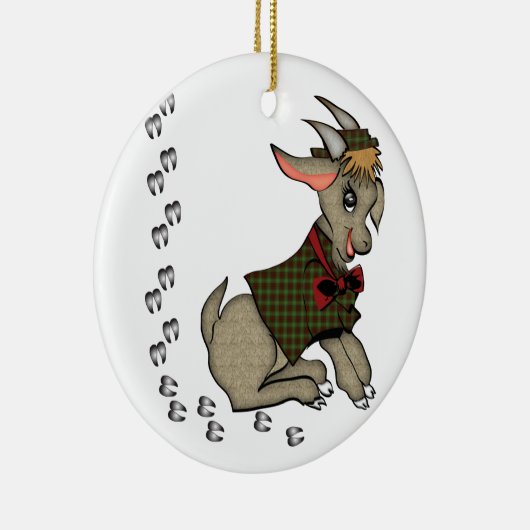 Niedliche Billy Goat mit Bowtie Ornament (Rechts)
