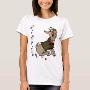 Niedliche Billy Goat mit Bowtie T-Shirt