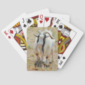Niedliche Billy Goat Poker Face Spielkarten (Rückseite)