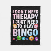 Niedliche Bingo-Neuheit für Männer Bingo Lover Bin Fleecedecke (Vorderseite)