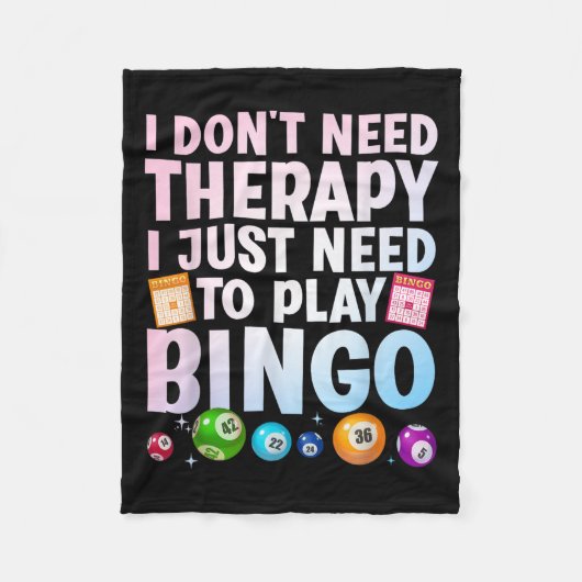 Niedliche Bingo-Neuheit für Männer Bingo Lover Bin Fleecedecke (Vorderseite)