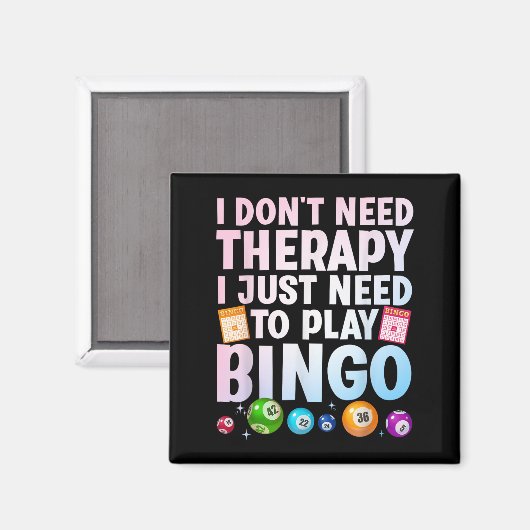 Niedliche Bingo-Neuheit für Männer Bingo Lover Bin Magnet (Vorderseite/Rückseite)