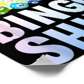 Niedliche Bingokunst für Männer SpielerBin Poster (Ecke)