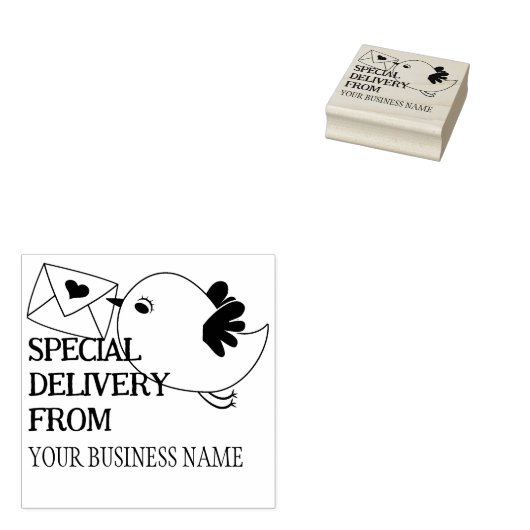 Niedliche Bird Custom Business Packaging Gummistempel (Stempel)