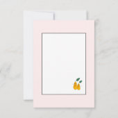 Niedliche Birnen Dankeskarte (Rückseite)