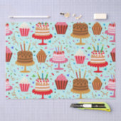 Niedliche Birthday Cakes und Cupcakes Seidenpapier (Handwerk)