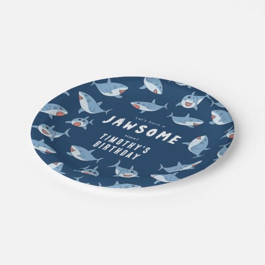 Niedliche Birthday Party Pappteller (Schrägansicht)