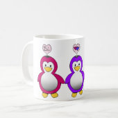 Niedliche Bistolzbi-Liebe Penguinsschale Kaffeetasse (Vorderseite Links)