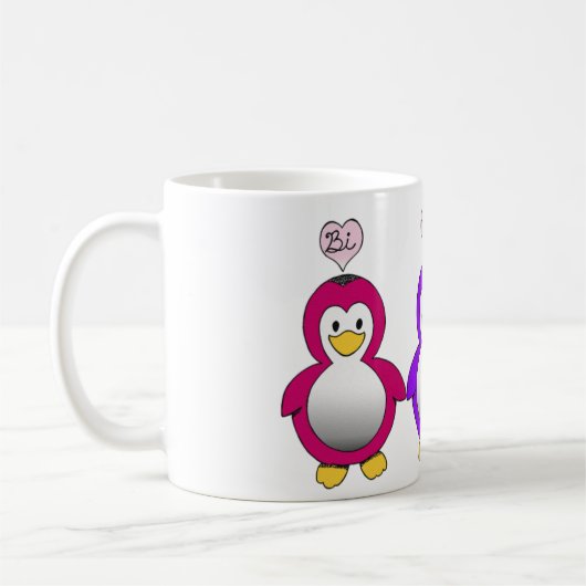 Niedliche Bistolzbi-Liebe Penguinsschale Kaffeetasse (Links)