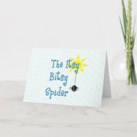 Niedliche Bitsy Spider Geburtstagskarte
