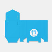 Niedliche Biue Baby Footprints durch eine Baby-Dus Geschenkschachtel (Ungefaltet)