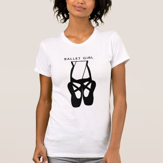 Niedliche Black Ballet Slippers En Pointe Ballet G T-Shirt (Vorderseite)