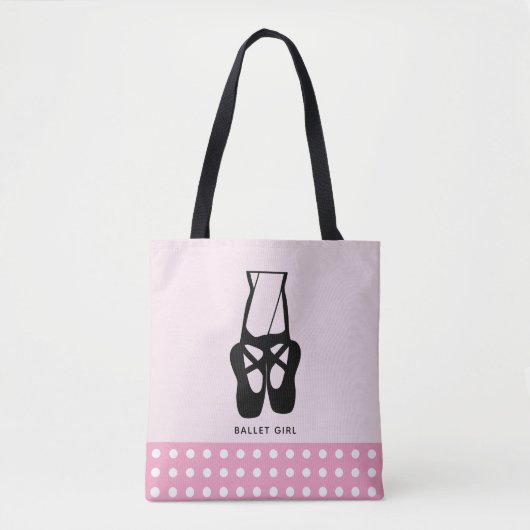 Niedliche Black Ballet Slippers En Pointe Ballet G Tasche (Vorderseite)