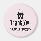 Niedliche Black Ballet Slippers En Pointe Geburtst Magnet (Vorne)