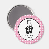 Niedliche Black Ballet Slippers en Pointe Vielen D Magnet (Vorderseite/Rückseite)