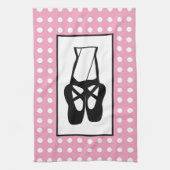Niedliche Black Ballet Slippers und Pointe Geschirrtuch (Vertikal)