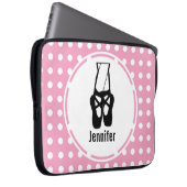Niedliche Black Ballet Slippers und Pointe Laptopschutzhülle (Vorne Rechts)