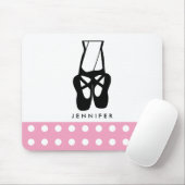 Niedliche Black Ballet Slippers und Pointe Mousepad (Mit Mouse)