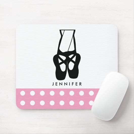 Niedliche Black Ballet Slippers und Pointe Mousepad (Mit Mouse)