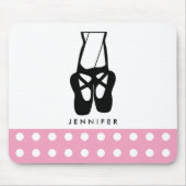 Niedliche Black Ballet Slippers und Pointe Mousepad (Vorne)