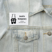 Niedliche Black Ballet Slippers und Pointe Namensschild (Beispiel)