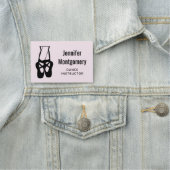 Niedliche Black Ballet Slippers und Pointe Namensschild (Beispiel)