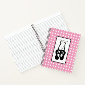 Niedliche Black Ballet Slippers und Pointe Notizblock (Innenseite)