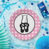 Niedliche Black Ballet Slippers und Pointe Pappteller (Party)