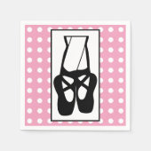 Niedliche Black Ballet Slippers und Pointe Serviette (Vorderseite)