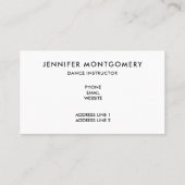 Niedliche Black Ballet Slippers und Pointe Visitenkarte (Rückseite)