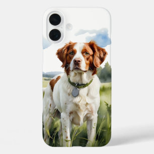 NIEDLICHE BLACK BRITTANY SPANIEL PUPPY HUND iPhone 16 PLUS HÜLLE