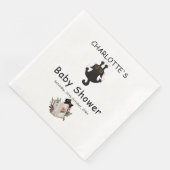 Niedliche Black Cat and Book Baby Dusche Serviette (Ecke)