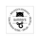 Niedliche Black Cat Coupé Familienstufe 2 Gummistempel (Prägung)