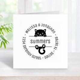 Niedliche Black Cat Coupé Familienstufe 2 Gummistempel