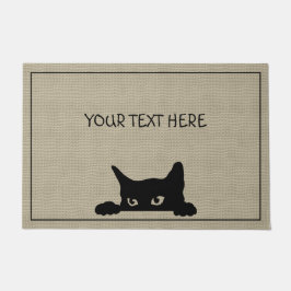 Niedliche Black Cat Custom Halloween Doormat Fußmatte
